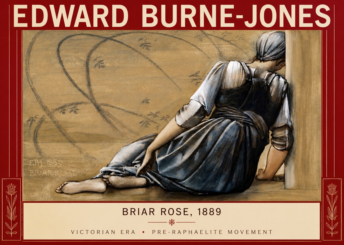 Edward Burne-Jones Briar Rose No3 - Poszter