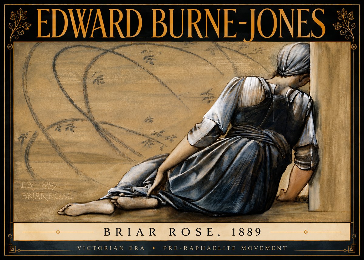 Edward Burne-Jones Briar Rose No6 - Poszter