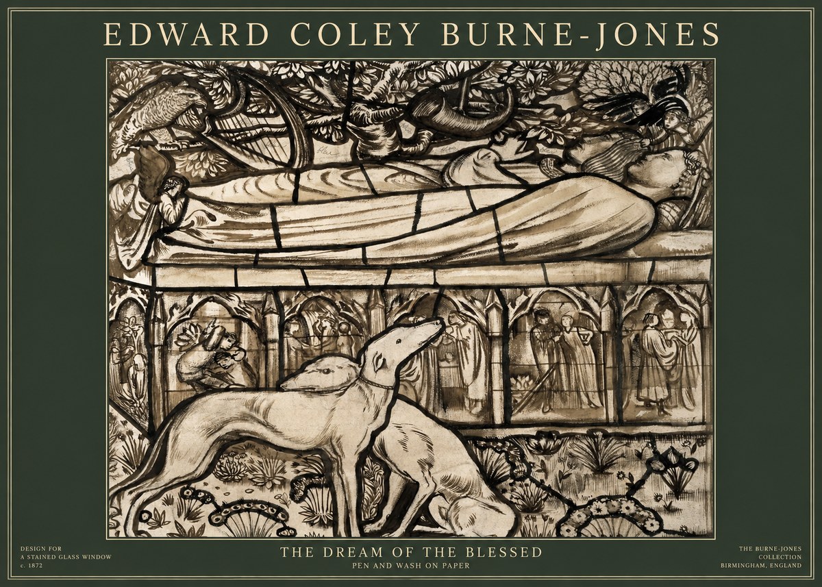 Edward Burne-Jones The Dream of the Blessed No1 - Poszter