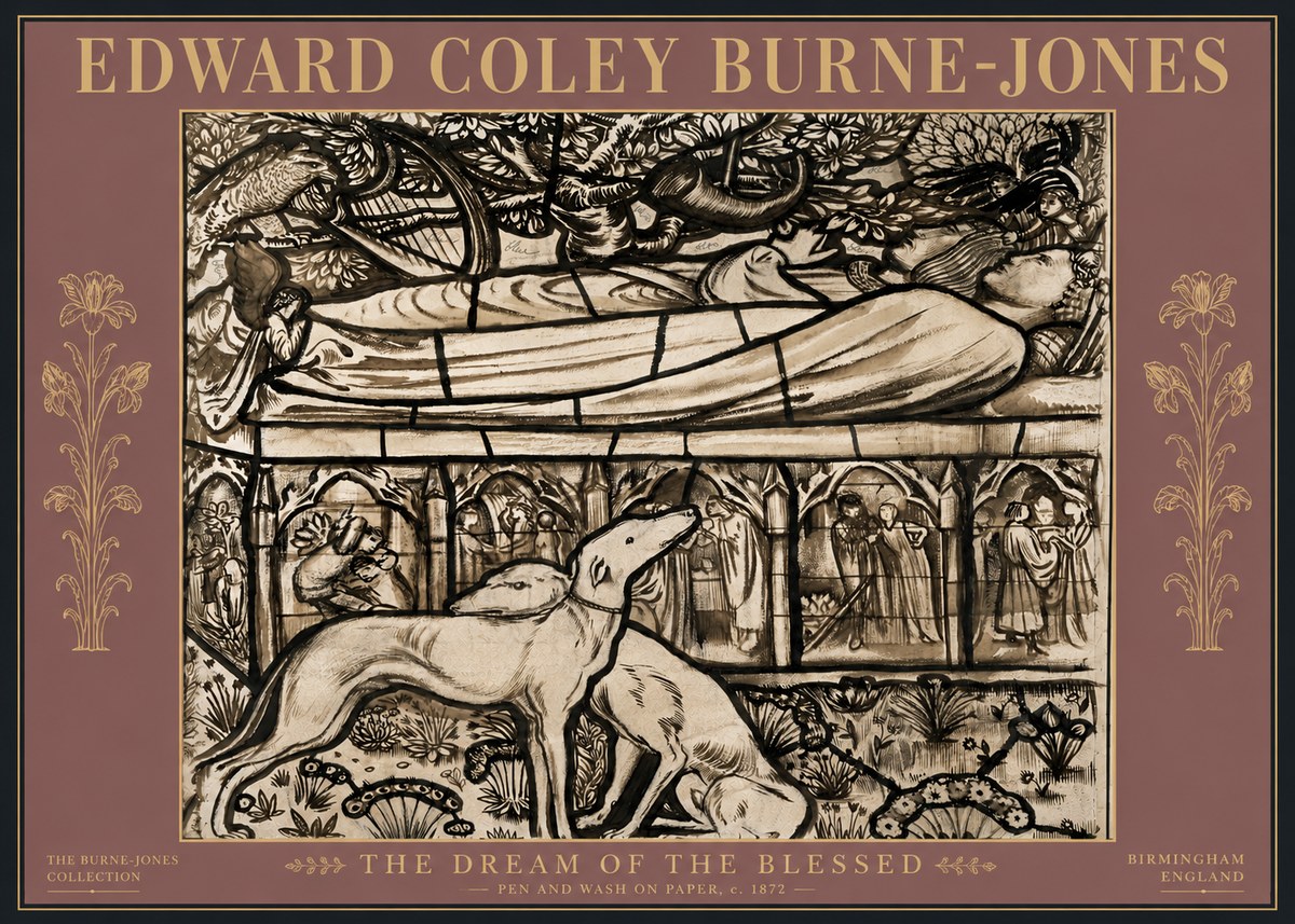 Edward Burne-Jones The Dream of the Blessed No6 - Poszter