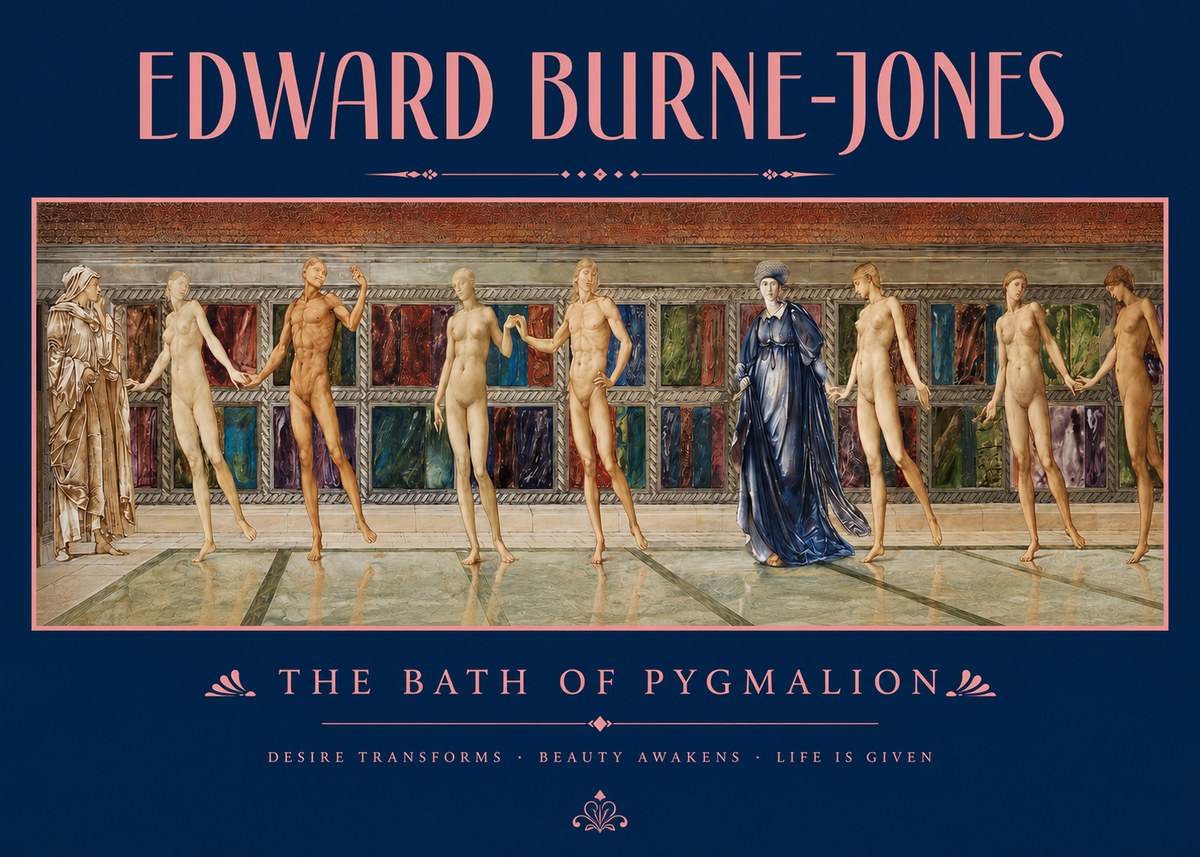 Edward Burne-Jones The Bath of Pygmalion No2 - Poszter
