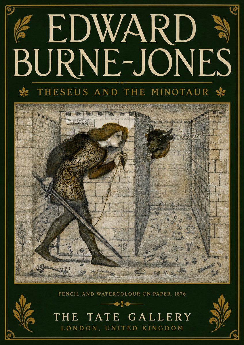 Edward Burne-Jones Theseus and the Minotaur No6 - Poszter