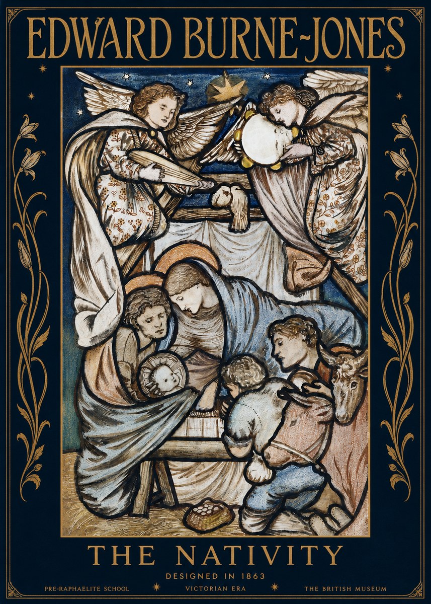 Edward Burne-Jones The Nativity No3 - Poszter