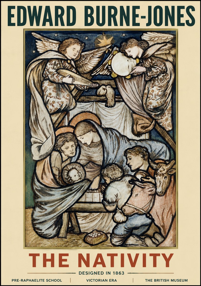 Edward Burne-Jones The Nativity No4 - Poszter