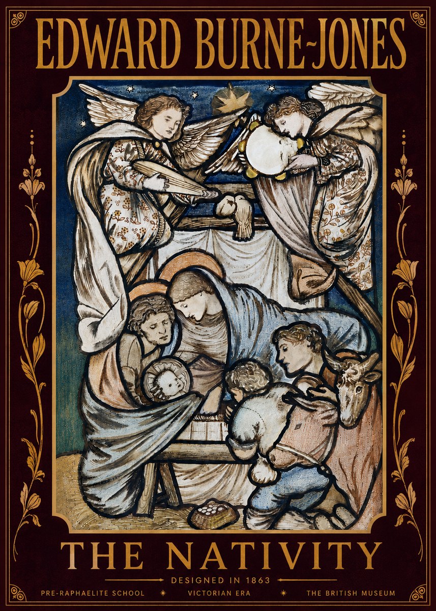 Edward Burne-Jones The Nativity No6 - Poszter