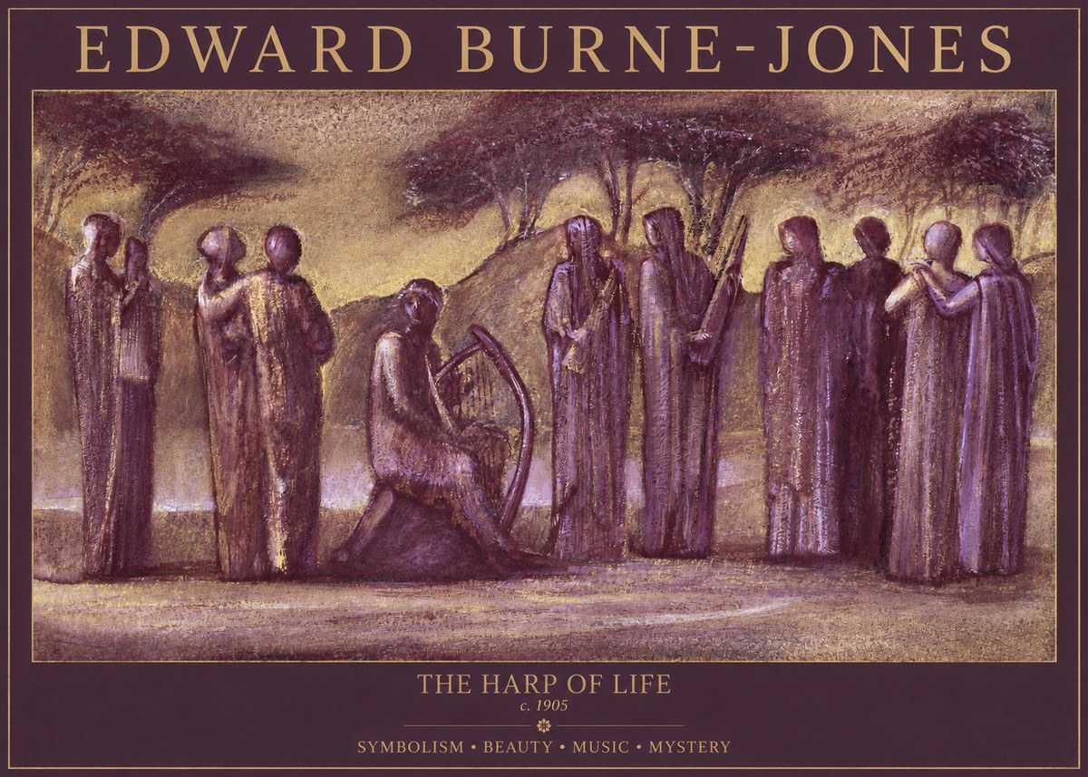 Edward Burne-Jones The Harp of Life No1 - Poszter