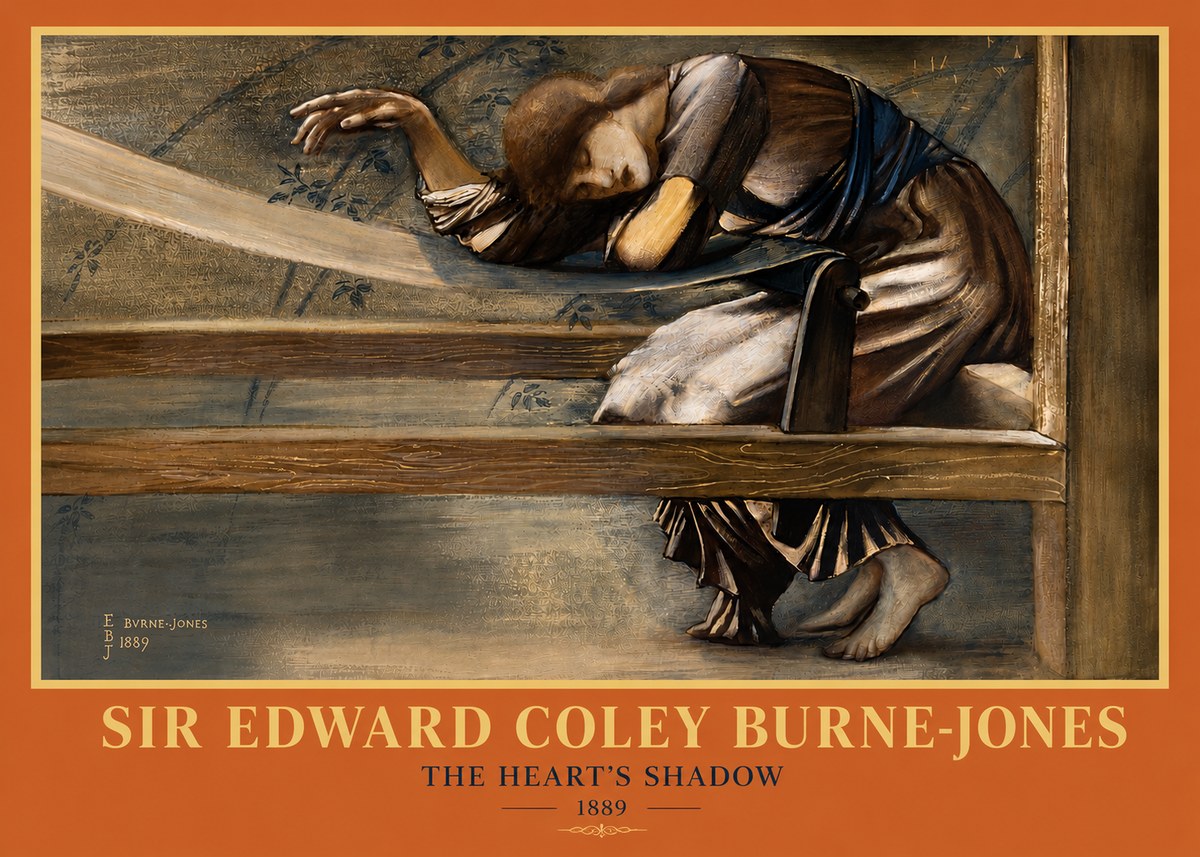 Edward Burne-Jones The Heart's Shadow No3 - Poszter