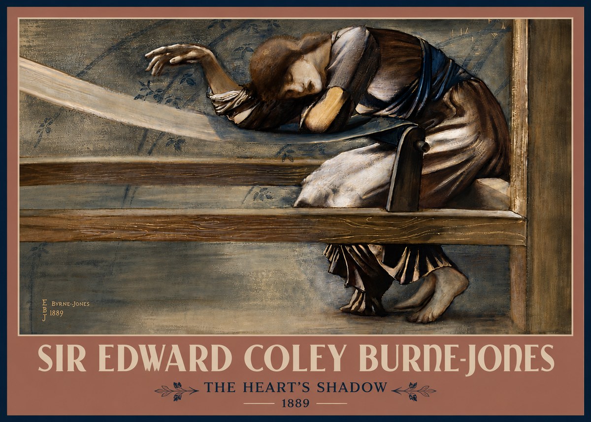 Edward Burne-Jones The Heart's Shadow No5 - Poszter