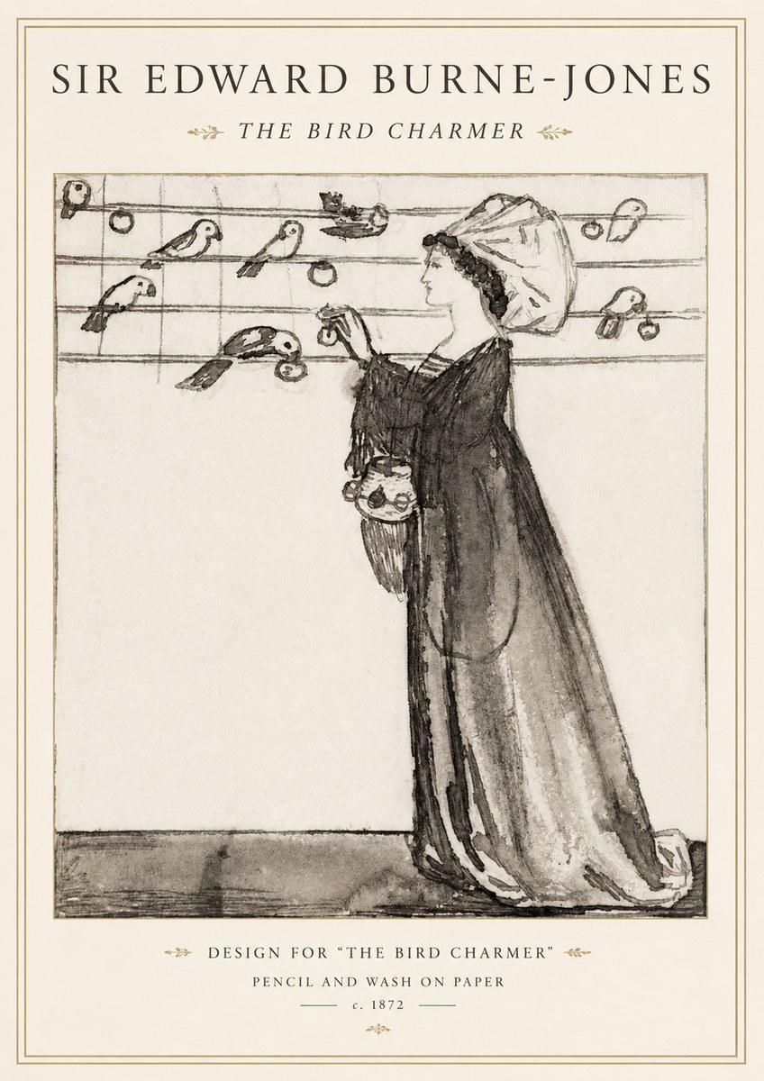 Edward Burne-Jones The Bird Charmer No1 - Poszter
