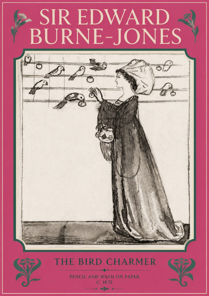Edward Burne-Jones The Bird Charmer No2 - Poszter