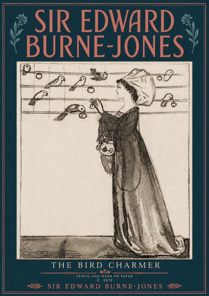 Edward Burne-Jones The Bird Charmer No4 - Poszter