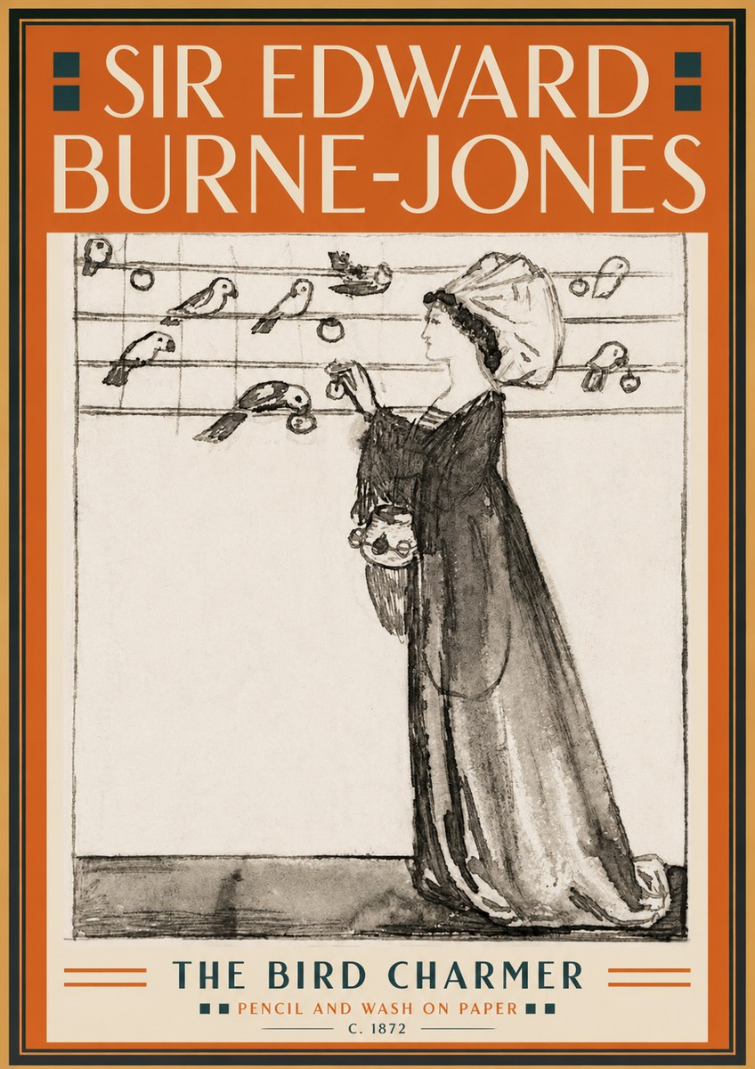 Edward Burne-Jones The Bird Charmer No5 - Poszter