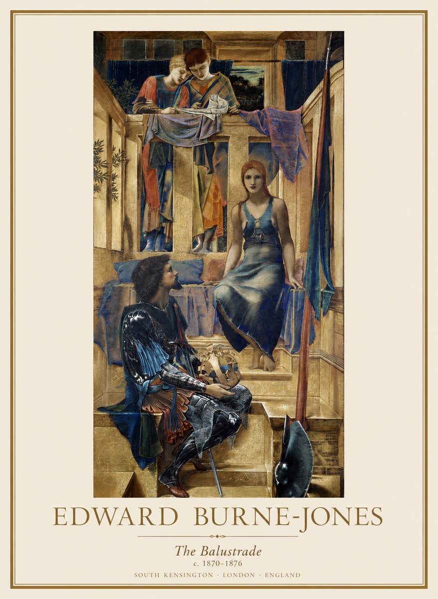 Edward Burne-Jones The Balustrade No1 - Poszter