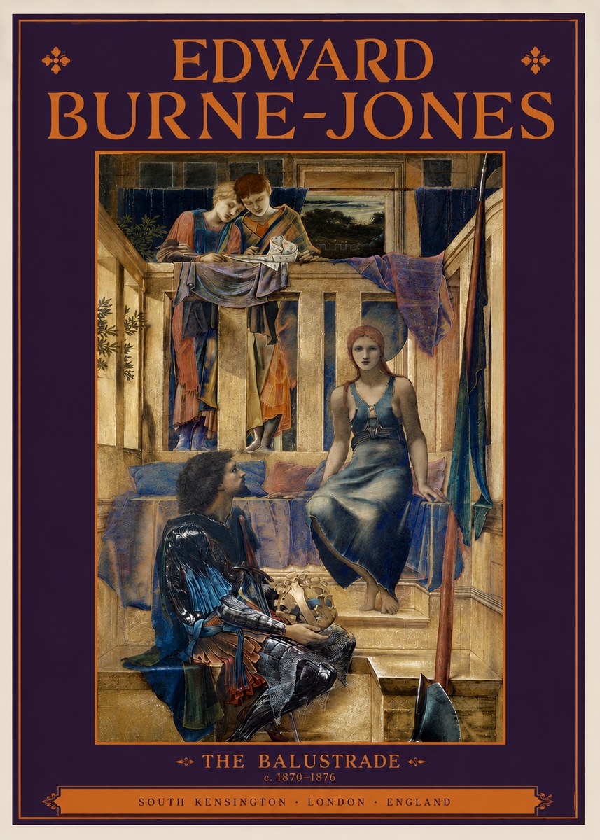 Edward Burne-Jones The Balustrade No2 - Poszter
