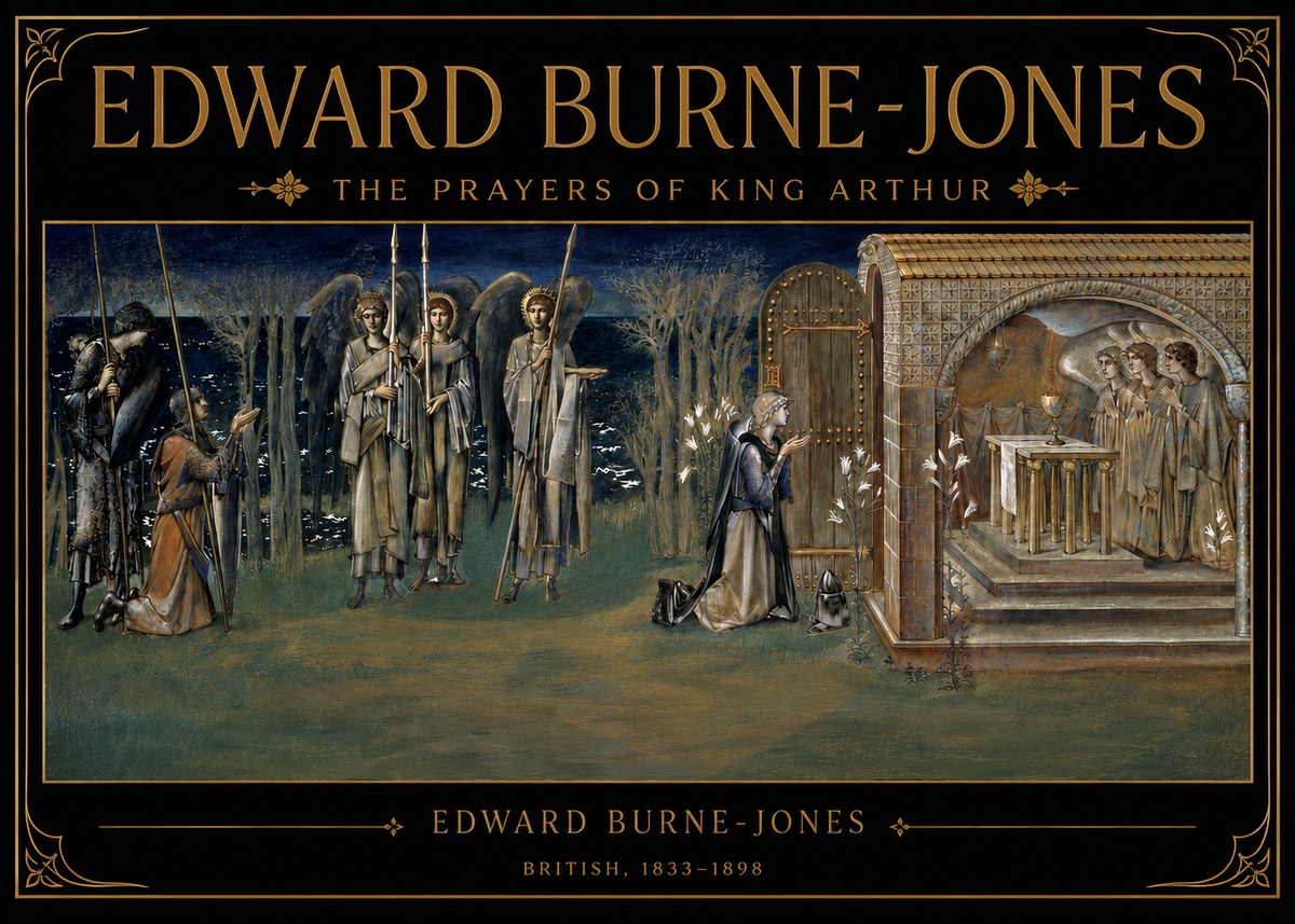 Edward Burne-Jones The Prayers of King Arthur No3 - Poszter