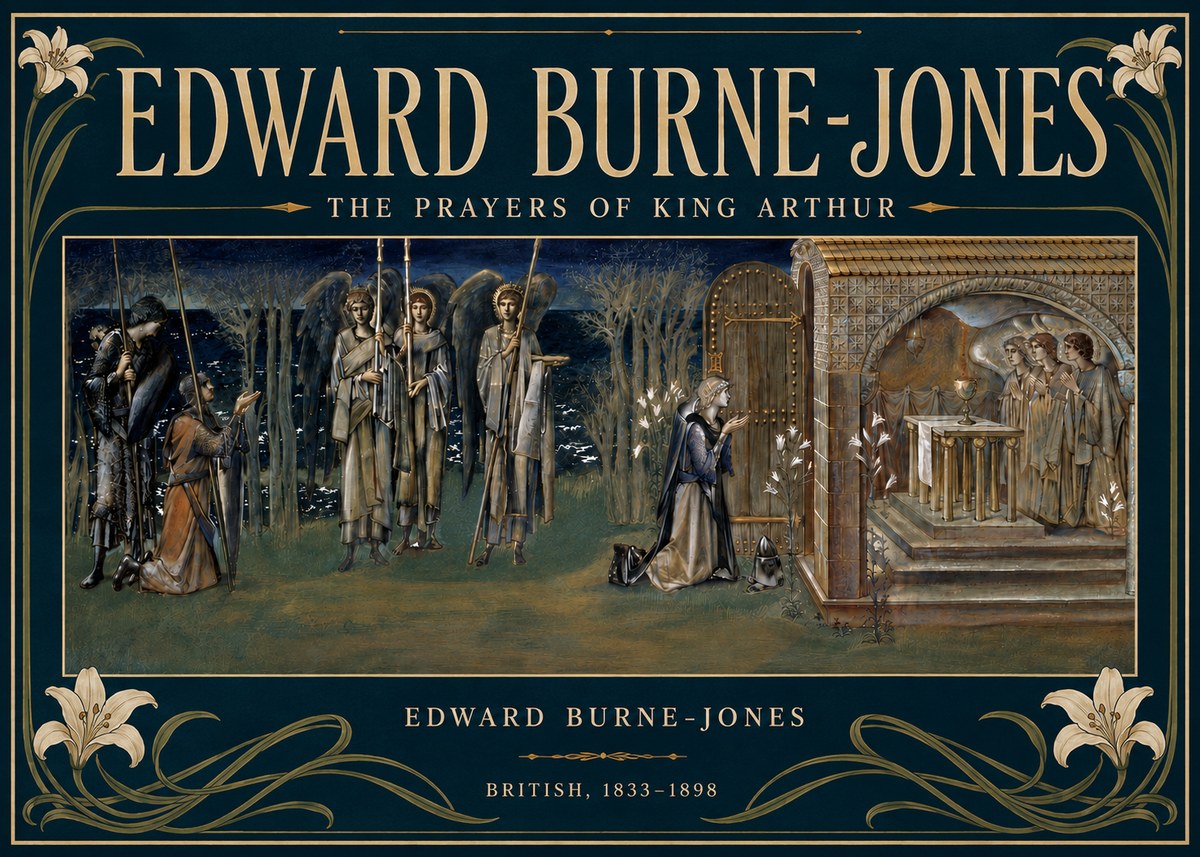 Edward Burne-Jones The Prayers of King Arthur No4 - Poszter