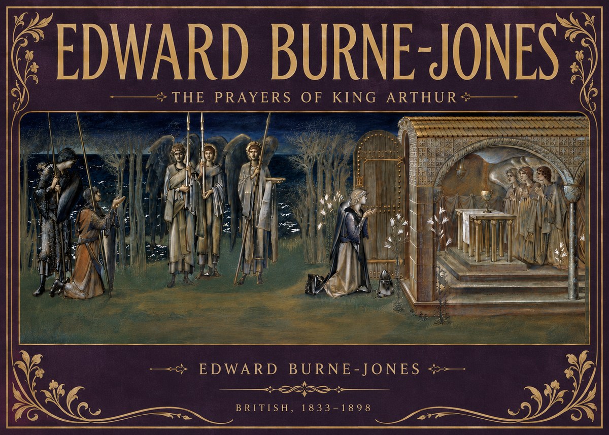 Edward Burne-Jones The Prayers of King Arthur No5 - Poszter