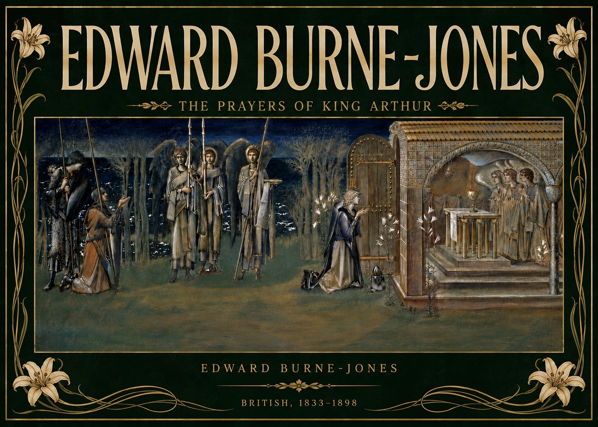 Edward Burne-Jones The Prayers of King Arthur No6 - Poszter