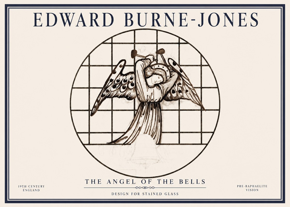 Edward Burne-Jones The Angel of the Bells No1 - Poszter