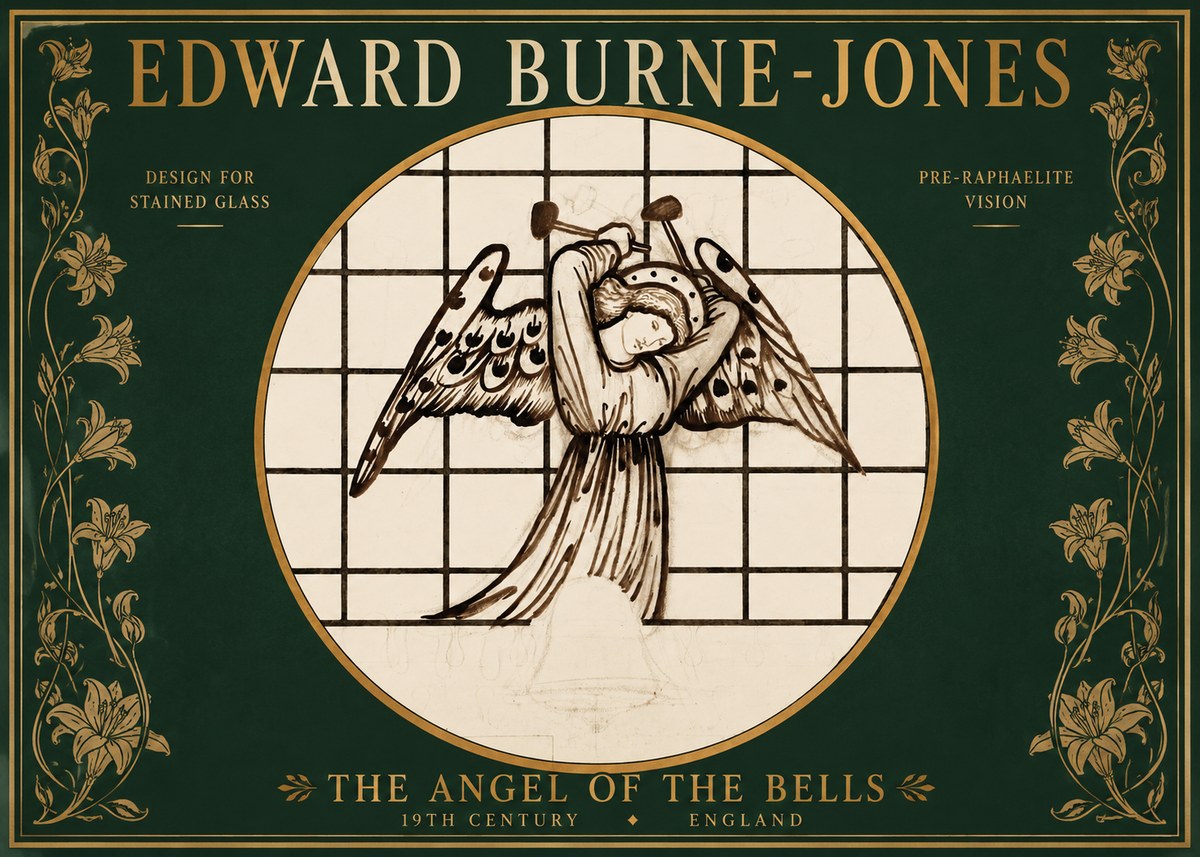 Edward Burne-Jones The Angel of the Bells No2 - Poszter