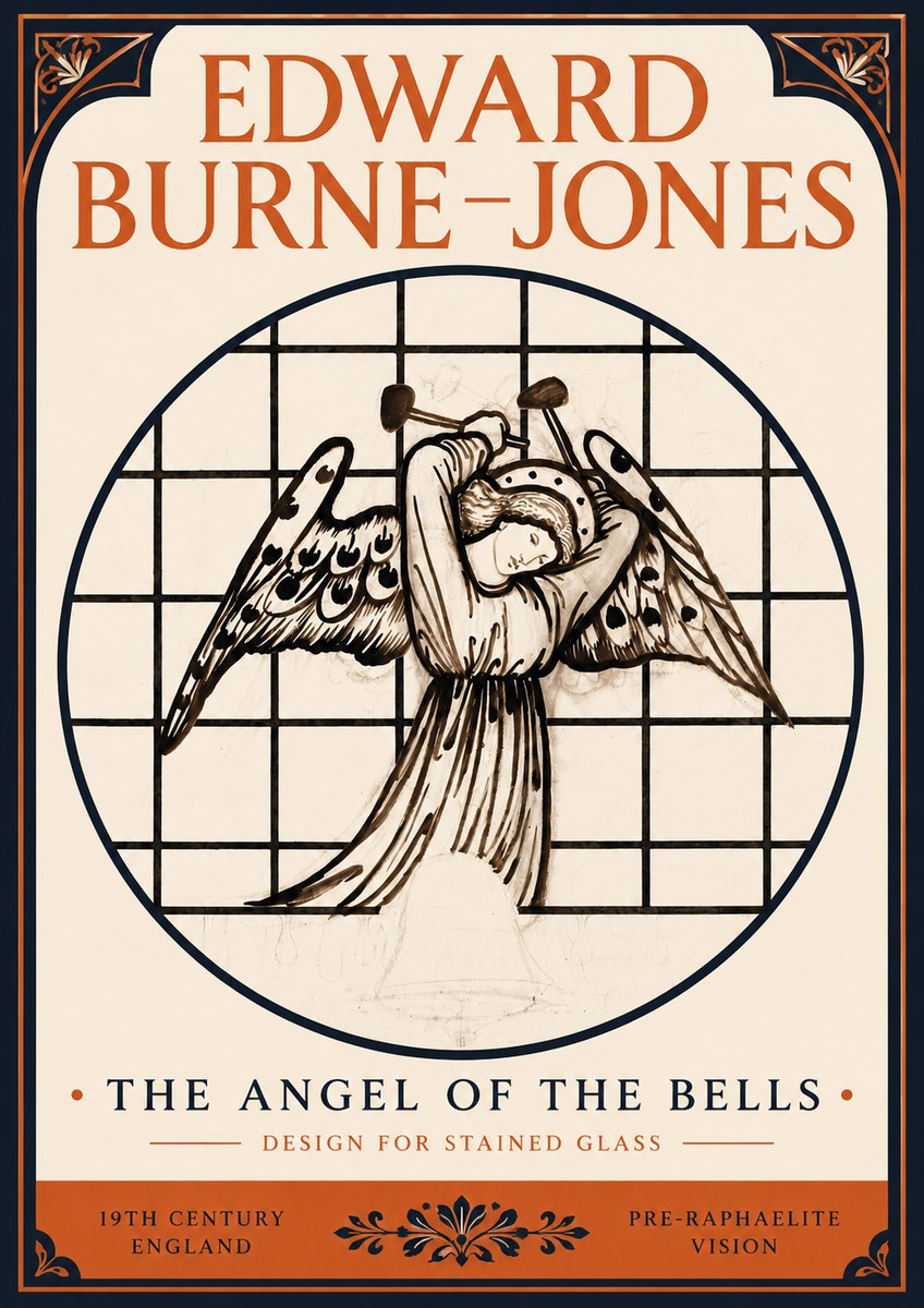 Edward Burne-Jones The Angel of the Bells No3 - Poszter