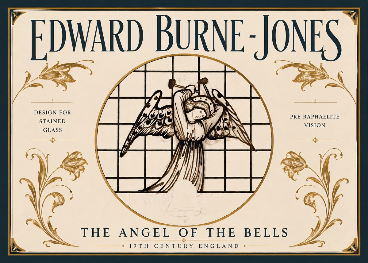 Edward Burne-Jones The Angel of the Bells No6 - Poszter