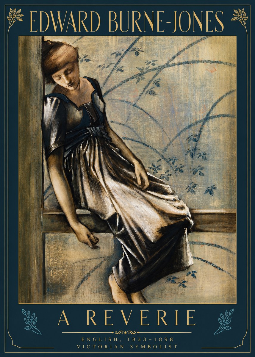 Edward Burne-Jones A Reverie No5 - Poszter