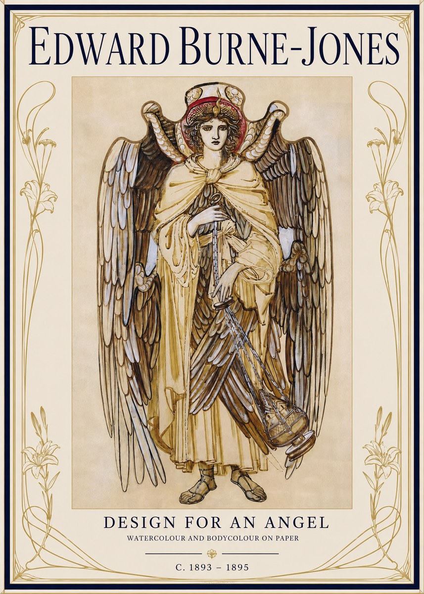 Edward Burne-Jones Design for an Angel No1 - Poszter