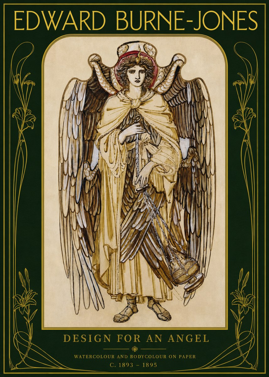 Edward Burne-Jones Design for an Angel No2 - Poszter