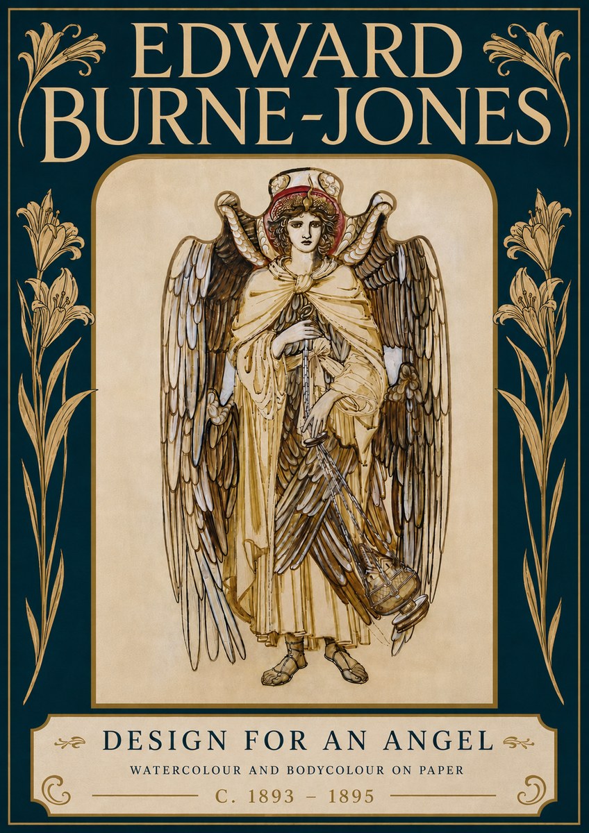Edward Burne-Jones Design for an Angel No5 - Poszter