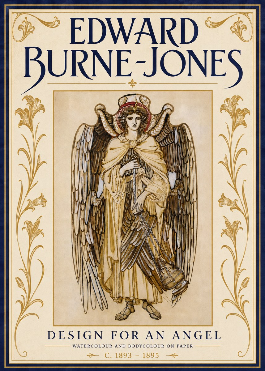 Edward Burne-Jones Design for an Angel No6 - Poszter