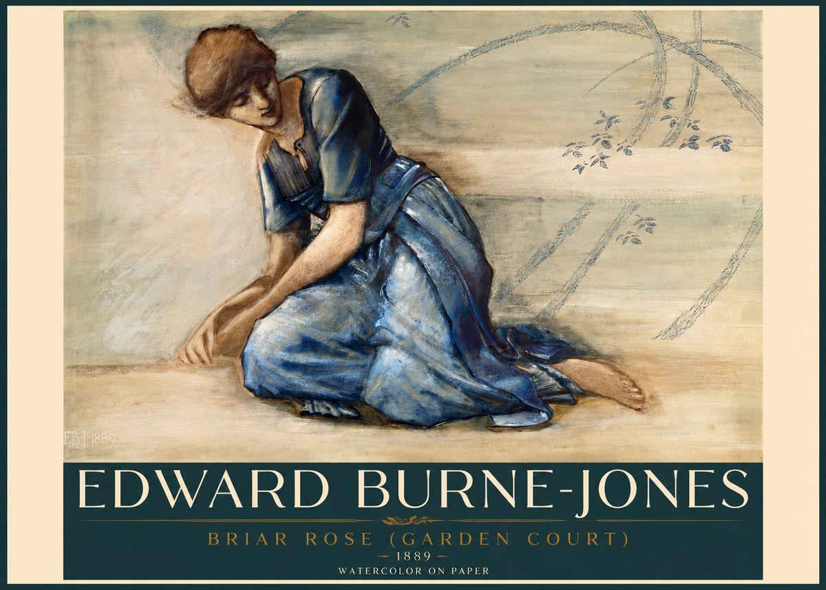 Edward Burne-Jones Briar Rose (Garden Court) No3 - Poszter