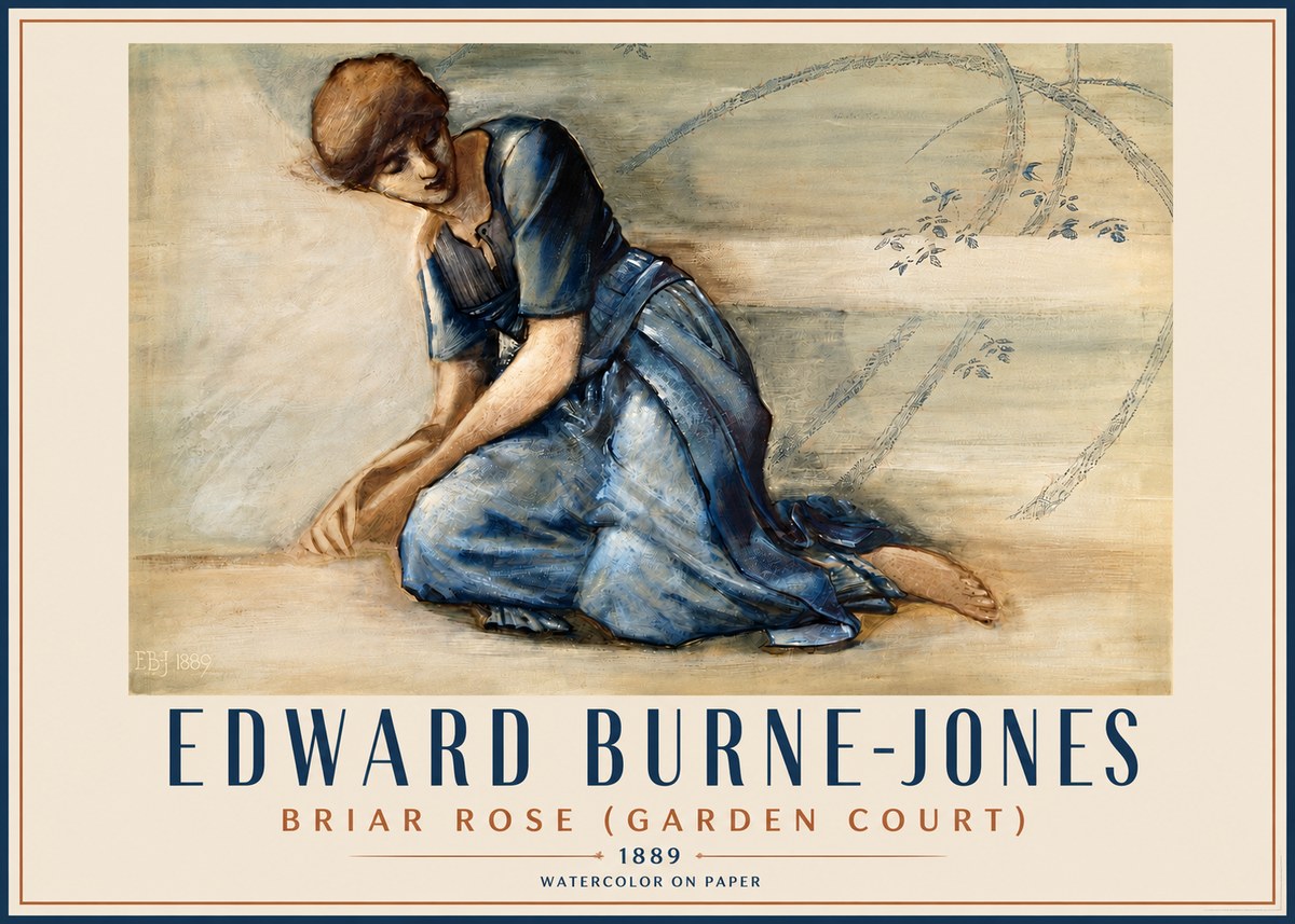 Edward Burne-Jones Briar Rose (Garden Court) No4 - Poszter