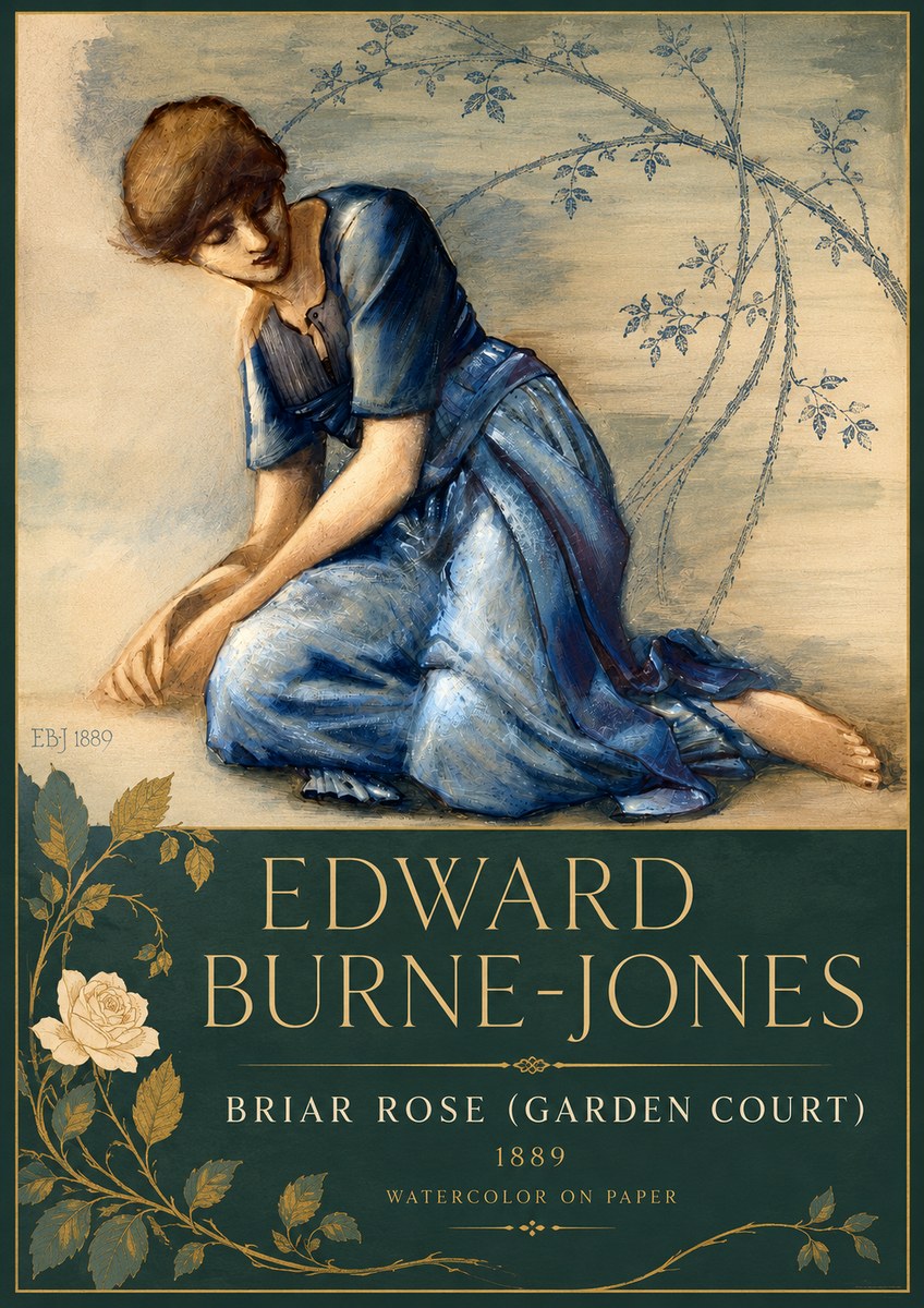 Edward Burne-Jones Briar Rose (Garden Court) No5 - Poszter
