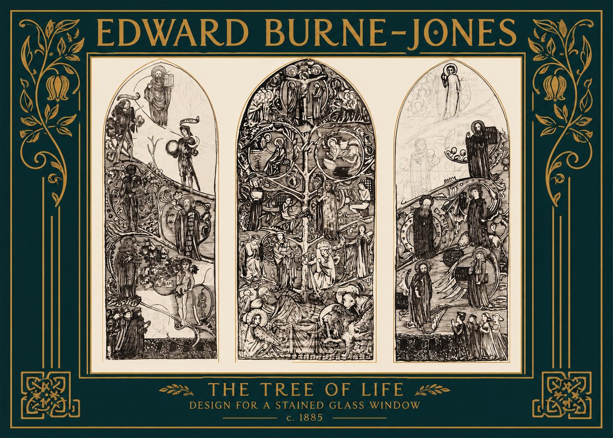 Edward Burne-Jones The Tree of Life No2 - Poszter