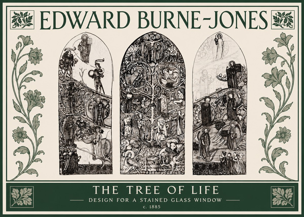 Edward Burne-Jones The Tree of Life No3 - Poszter