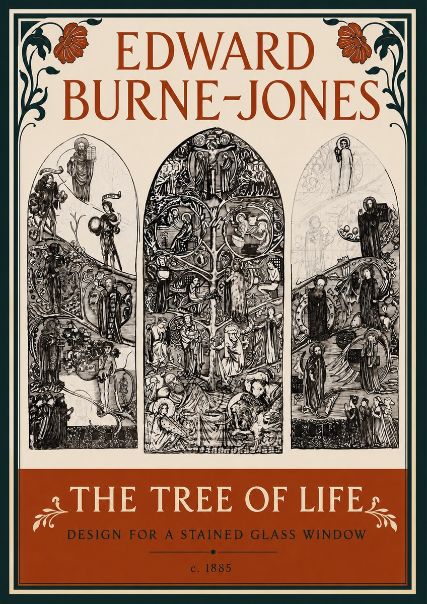 Edward Burne-Jones The Tree of Life No4 - Poszter