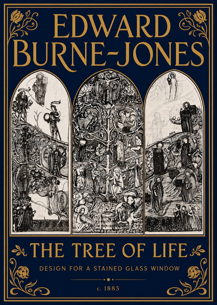 Edward Burne-Jones The Tree of Life No5 - Poszter