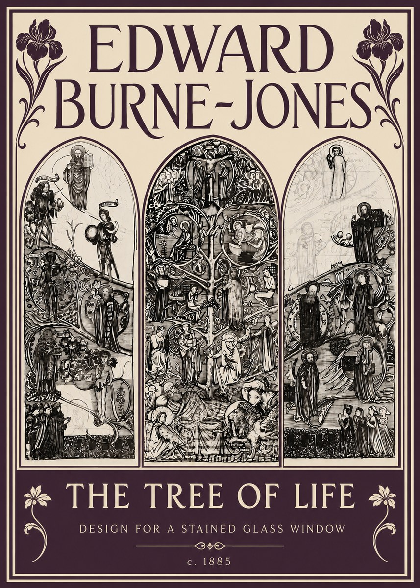 Edward Burne-Jones The Tree of Life No6 - Poszter