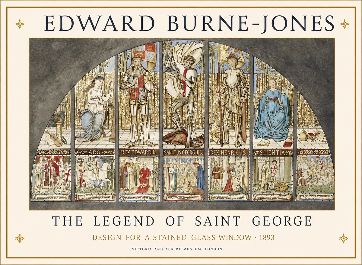 Edward Burne-Jones The Legend of Saint George No1 - Poszter