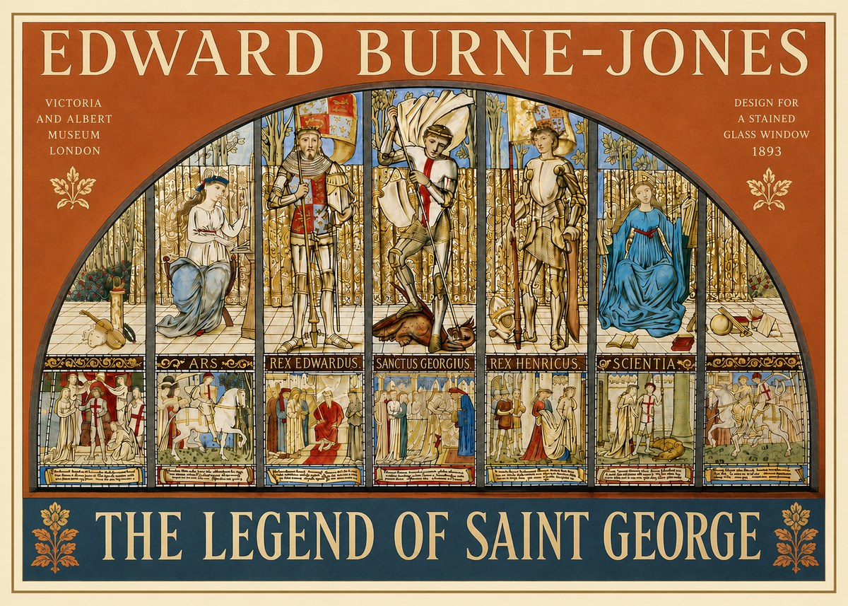 Edward Burne-Jones The Legend of Saint George No4 - Poszter