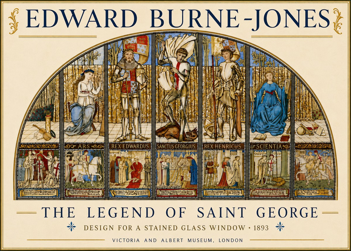Edward Burne-Jones The Legend of Saint George No6 - Poszter