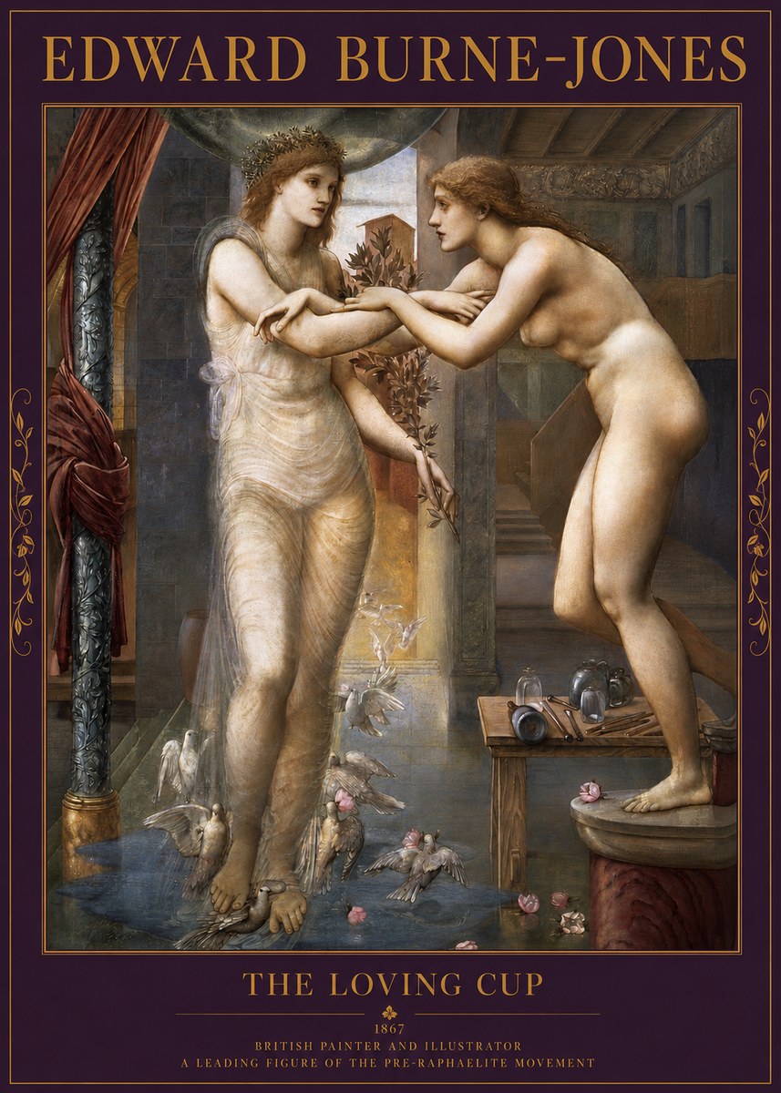Edward Burne-Jones The Loving Cup No2 - Poszter