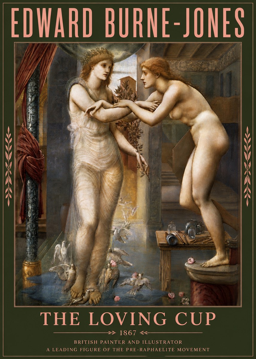 Edward Burne-Jones The Loving Cup No6 - Poszter