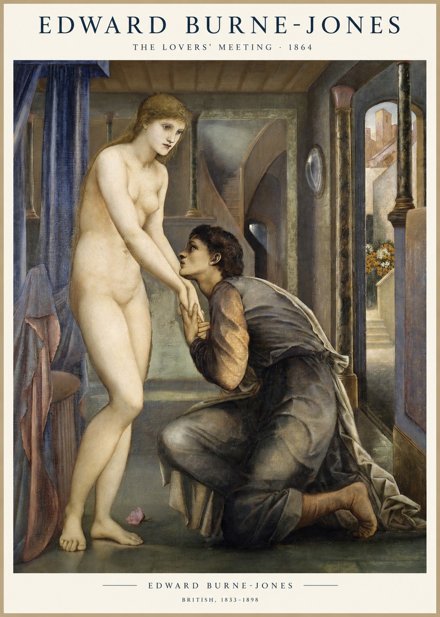 Edward Burne-Jones The Lovers' Meeting No1 - Poszter
