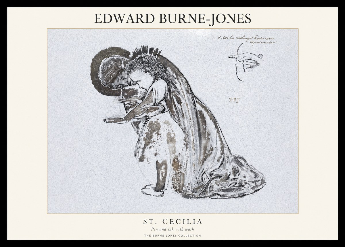 Edward Burne-Jones St. Cecilia No1 - Poszter