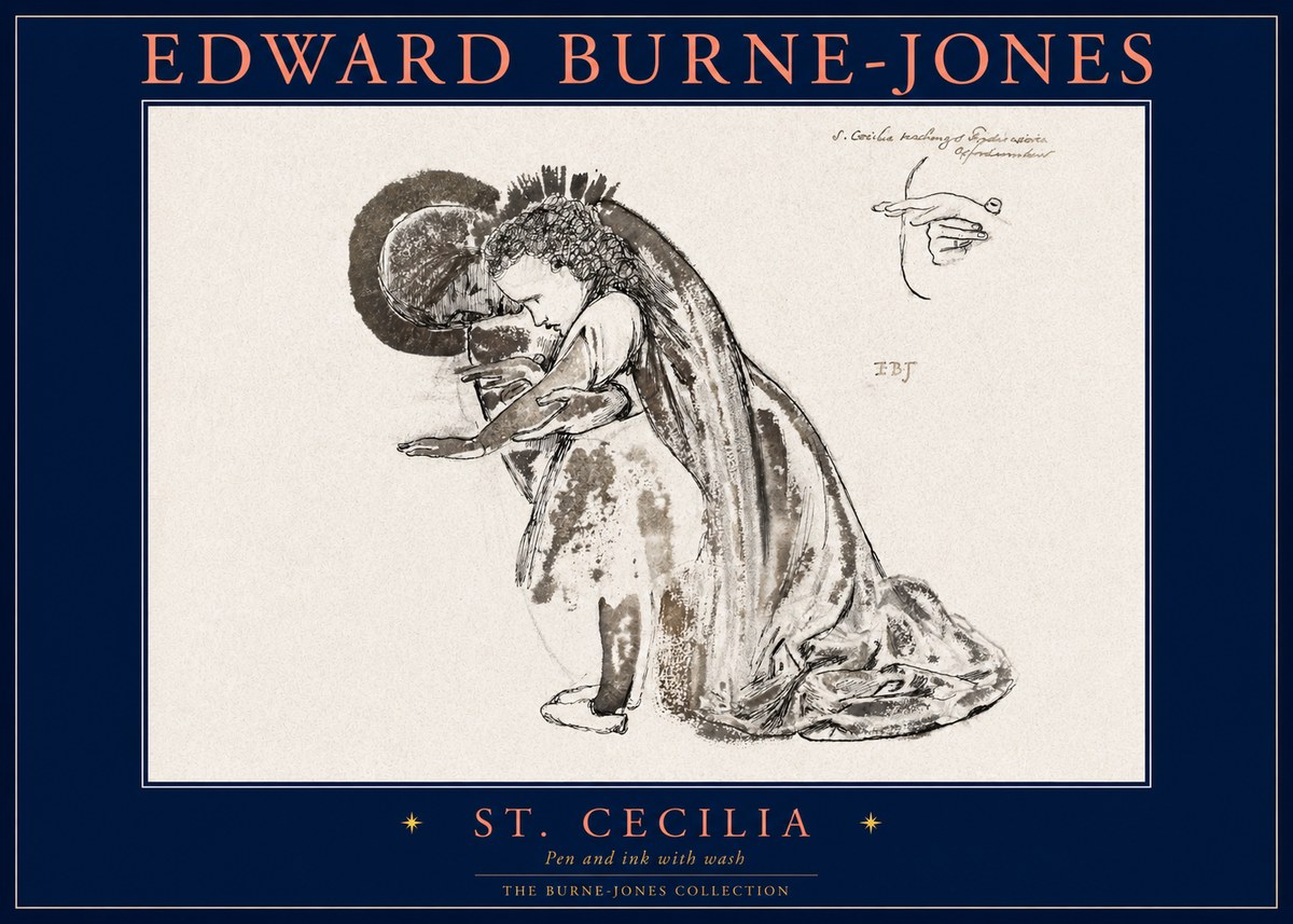 Edward Burne-Jones St. Cecilia No2 - Poszter