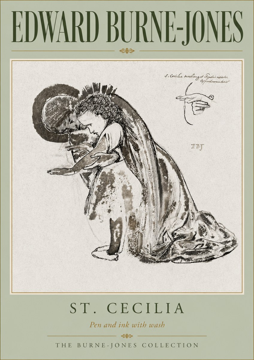 Edward Burne-Jones St. Cecilia No5 - Poszter