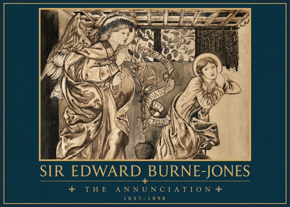 Edward Burne-Jones The Annunciation II No2 - Poszter
