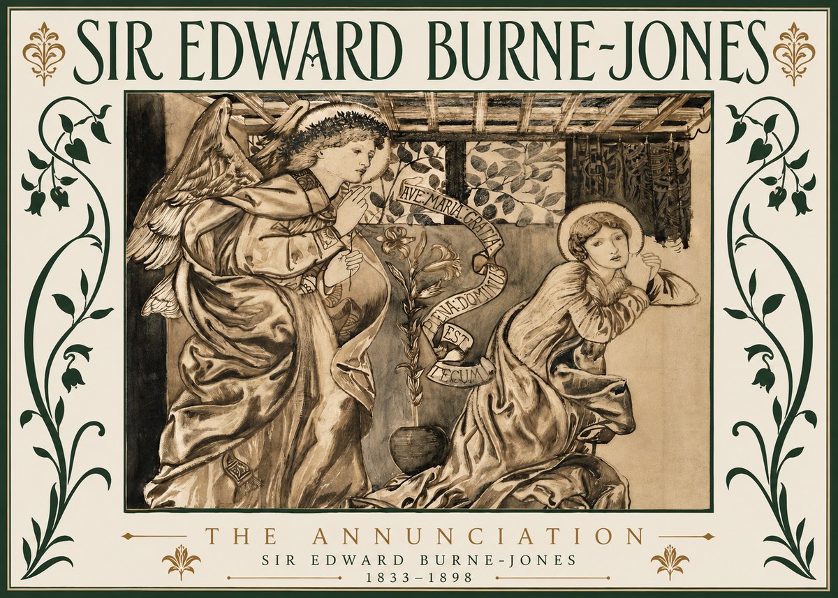 Edward Burne-Jones The Annunciation II No6 - Poszter